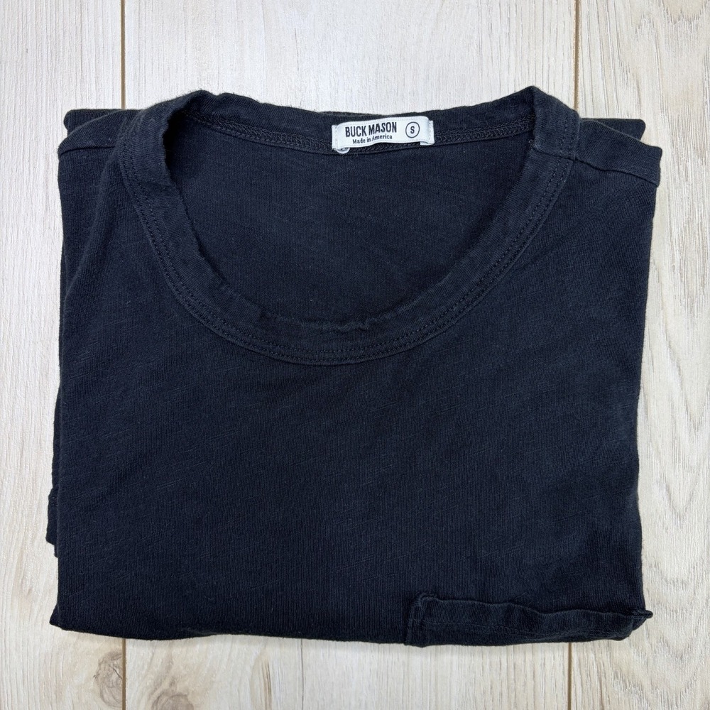 Buck Mason Mens Small Made in LA Short Sleeve T-Shirt Black Cotton